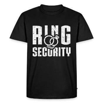 Bague de sécurité - T-shirt Premium bio Homme - noir - Devant - Nico (187cm)