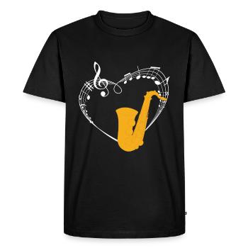 Saxophones - T-shirt Premium bio Homme - noir - Devant - Nico (187cm)