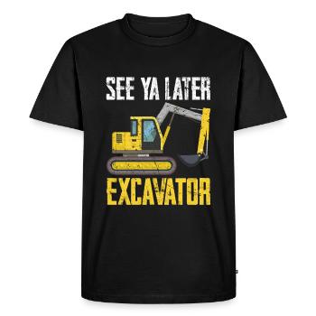 Excavatrice Lake Ya Later - T-shirt Premium bio Homme - noir - Devant - Nico (187cm)