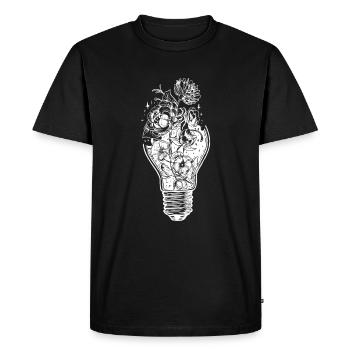 Flower bulb climate change environmental protection gift - Men's Premium Organic T-Shirt - black - Front - Nico (187cm)