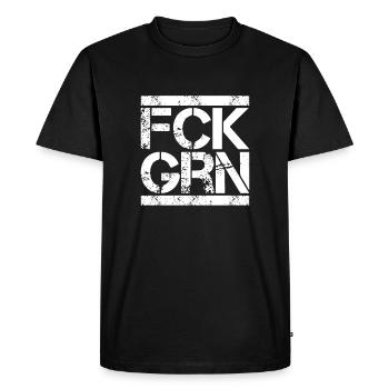 Les anti-verts du FCK GRN se foutent du vert contre la politique des liens - T-shirt Premium bio Homme - noir - Devant - Nico (187cm)