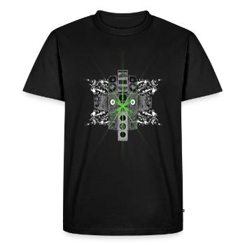 T-shirt Jumpstyle Gabber Laser Hardstyle Authority - T-shirt Premium bio Homme - noir - Devant - Nico (187cm)