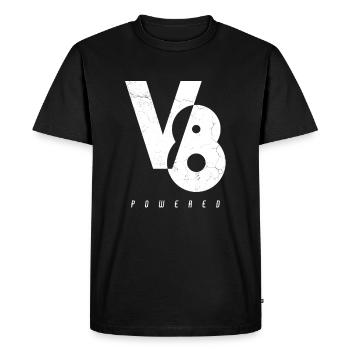 V8 Engine Motor Powered - T-shirt Premium bio Homme - noir - Devant - Nico (187cm)