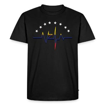 Coup de coeur Venezuela - T-shirt Premium bio Homme - noir - Devant - Nico (187cm)