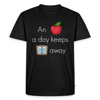 Chez Apple, un jour éloigne Windows de son système d'exploitation - T-shirt Premium bio Homme - noir - Devant - Nico (187cm)