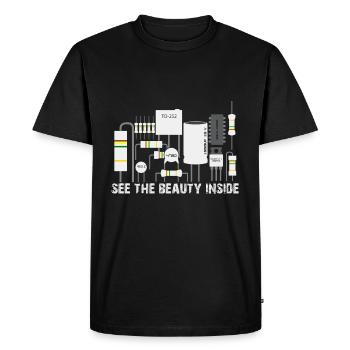 See The Beauty Inside Electrical Engineering Freak Funny - Men's Premium Organic T-Shirt - black - Front - Nico (187cm)