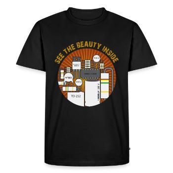 See The Beauty Inside Electrical Engineering Freak Funny - Men's Premium Organic T-Shirt - black - Front - Nico (187cm)