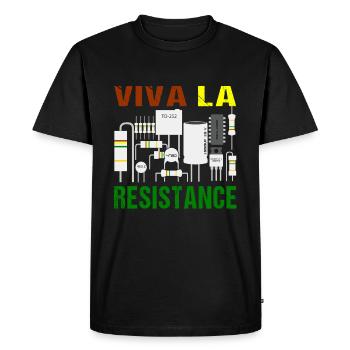 Viva La Resistance Resistance Funny Electronics Technician - Men's Premium Organic T-Shirt - black - Front - Nico (187cm)
