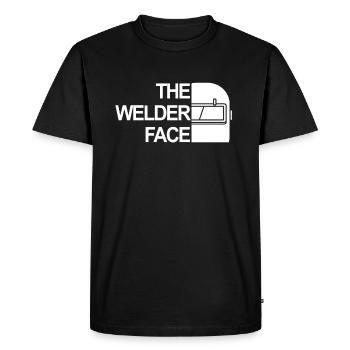 La face du soudeur - T-shirt Premium bio Homme - noir - Devant - Nico (187cm)