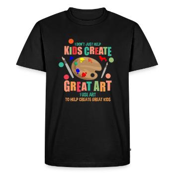 Art Teacher Kid Créer un grand professeur d'art - T-shirt Premium bio Homme - noir - Devant - Nico (187cm)