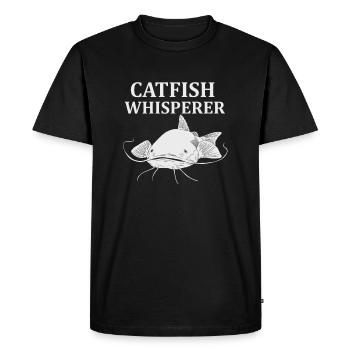 Catfish Flathead Fisherman Fish Gift - Men's Premium Organic T-Shirt - black - Front - Nico (187cm)