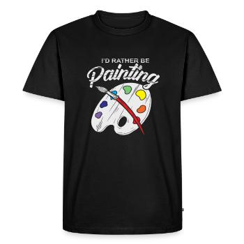Artiste peintre brosses cadeau palette mixte - T-shirt Premium bio Homme - noir - Devant - Nico (187cm)