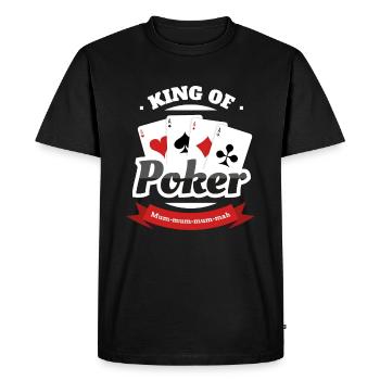 King of Poker Pokerface - T-shirt Premium bio Homme - noir - Devant - Nico (187cm)