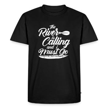 Drôle canoë cadeau rivière appelle cadeau - T-shirt Premium bio Homme - noir - Devant - Nico (187cm)