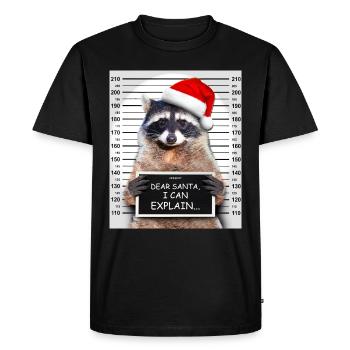 Dear Santa I Can Explain Noël Amusant Wasc - T-shirt Premium bio Homme - noir - Devant - Nico (187cm)