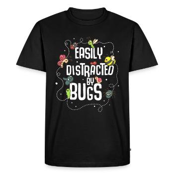 Insecte drôle Insecte facilement distrait par les insectes - T-shirt Premium bio Homme - noir - Devant - Nico (187cm)