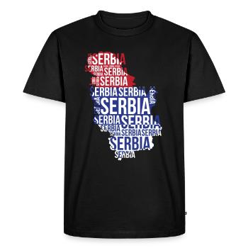 Serbia 2020 - Soccer Football Fan Land Srbija Srbs - T-shirt Premium bio Homme - noir - Devant - Nico (187cm)