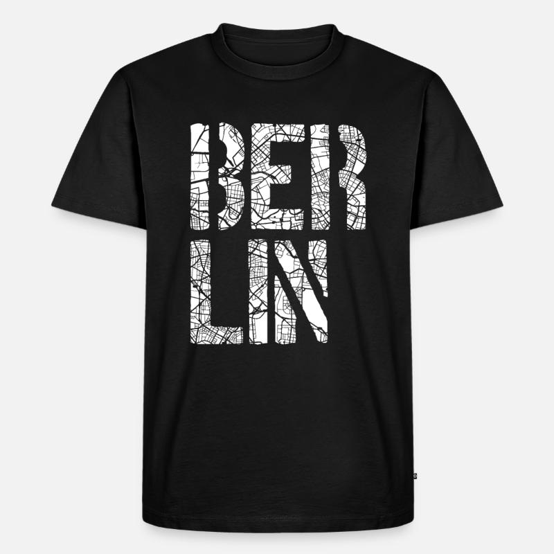 Berlin - Männer Premium Bio T-Shirt - Schwarz