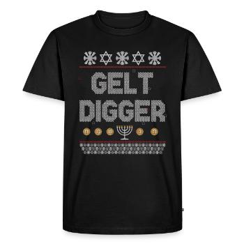 Drôle Gelt Digger Chanukah Hanukkah Gold Digger Gi - T-shirt Premium bio Homme - noir - Devant - Nico (187cm)
