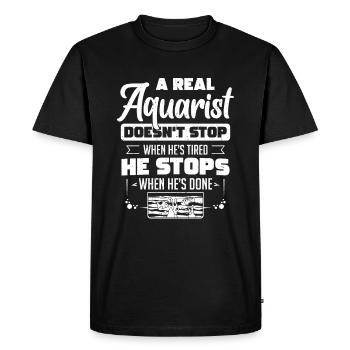 Aquarist Fish Tank Lover Funny Aquarium disant - T-shirt Premium bio Homme - noir - Devant - Nico (187cm)