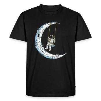 Lune Balançoire - T-shirt Premium bio Homme - noir - Devant - Nico (187cm)