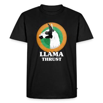 Llamathrust Llama Lama Thrust - T-shirt Premium bio Homme - noir - Devant - Nico (187cm)