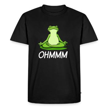 Grenouille Ohmm - T-shirt Premium bio Homme - noir - Devant - Nico (187cm)