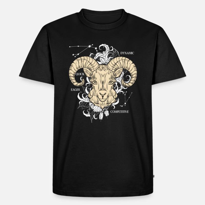 Sternzeichen Steinbock - Männer Premium Bio T-Shirt - Schwarz