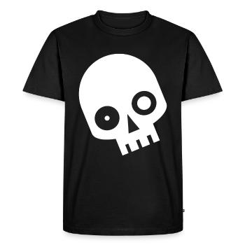 Skull Skully Skeleton Horror - Men's Premium Organic T-Shirt - black - Front - Nico (187cm)
