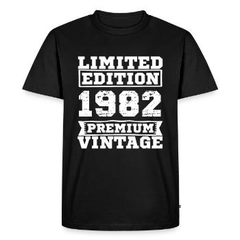 Vintage 1982 funny Birthday Quotes 40 Years 1982 - Men's Premium Organic T-Shirt - black - Front - Nico (187cm)