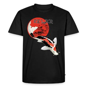 Détendez-vous Koi Carp Japan Garden Pond Showa Kohaku - T-shirt Premium bio Homme - noir - Devant - Nico (187cm)