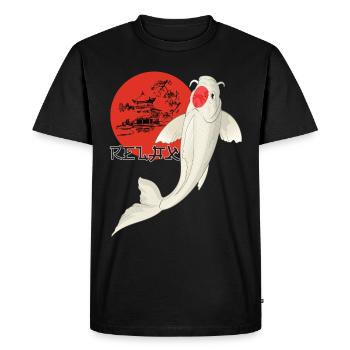 Détendez-vous Koi Carp Japan Garden Pond Showa - T-shirt Premium bio Homme - noir - Devant - Nico (187cm)