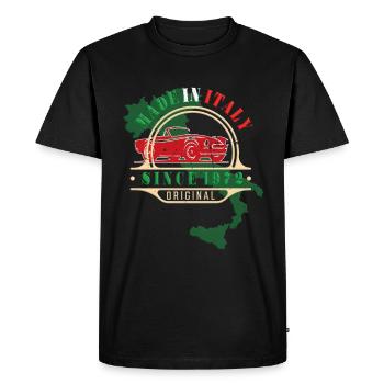 Made in Italy Spider 124 Cabrio 1972 Oldtimer - Men's Premium Organic T-Shirt - black - Front - Nico (187cm)