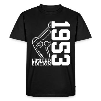LIMITED EDITION 1953 GAMING 73RD BIRTHDAY - Men's Premium Organic T-Shirt - black - Front - Nico (187cm)