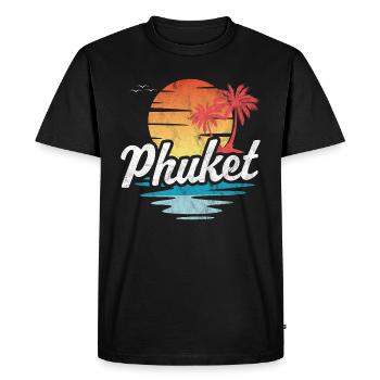 Phuket - Men's Premium Organic T-Shirt - black - Front - Nico (187cm)