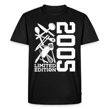 LIMITED EDITION 2005 COOKING 21ST BIRTHDAY CHEF - Men's Premium Organic T-Shirt - black - Front - Nico (187cm)