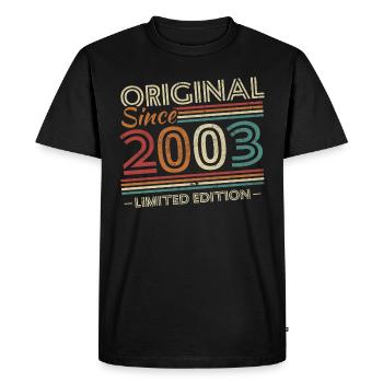 Original 2003 Vintage Cadeau D'anniversaire 2003 - T-shirt Premium bio Homme - noir - Devant - Nico (187cm)