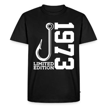 ÉDITION LIMITÉE POUR LA PÊCHE AU 53E ANNIVERSAIRE DU PÊCHEUR EN 1973 - T-shirt Premium bio Homme - noir - Devant - Nico (187cm)