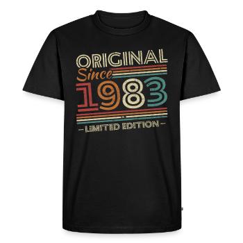 Original 1983 Vintage Cadeau D'anniversaire 1983 - T-shirt Premium bio Homme - noir - Devant - Nico (187cm)