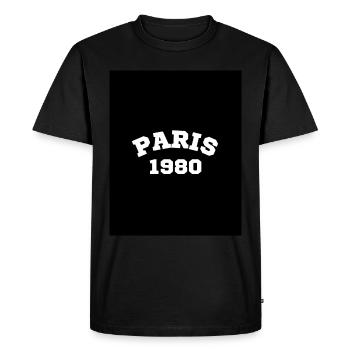 Conception de polices pour la mémoire. - T-shirt Premium bio Homme - noir - Devant - Nico (187cm)
