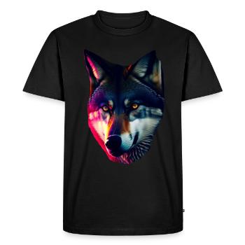 Loup - T-shirt Premium bio Homme - noir - Devant - Nico (187cm)