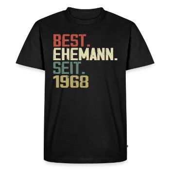 Best Husband Since 1968 Birthday Gift 1968 - Men's Premium Organic T-Shirt - black - Front - Nico (187cm)