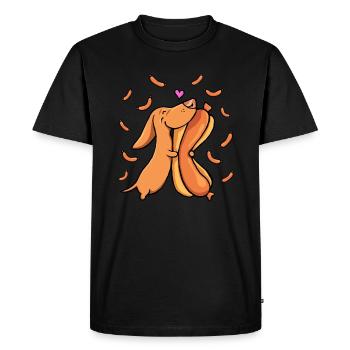 Weenie Lover - Men's Premium Organic T-Shirt - black - Front - Nico (187cm)