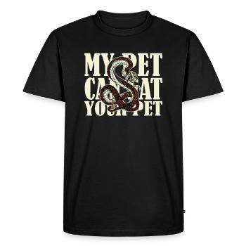 Snake-Mon animal de compagnie peut manger votre animal de compagnie - T-shirt Premium bio Homme - noir - Devant - Nico (187cm)