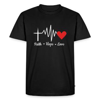 cool foi Espoir Aimer Cadeau - T-shirt Premium bio Homme - noir - Devant - Nico (187cm)