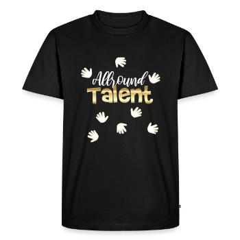 Cooles allroundtalent cadeau de mère tout-à-l’urs - T-shirt Premium bio Homme - noir - Devant - Nico (187cm)