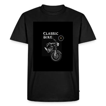 Design de vélo classique. - T-shirt Premium bio Homme - noir - Devant - Nico (187cm)