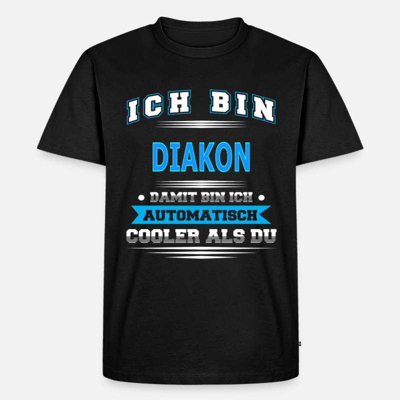 DIAKON - Männer Premium Bio T-Shirt - Schwarz