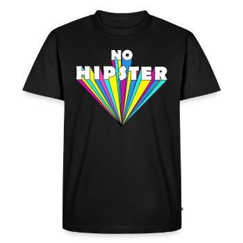 Hipster typography. Colorful gift - Men's Premium Organic T-Shirt - black - Front - Nico (187cm)