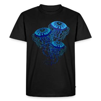 Méduse mer animaux plage mer animaux cadeau - T-shirt Premium bio Homme - noir - Devant - Nico (187cm)